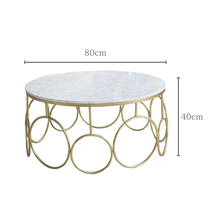 エレガントサークルコーヒーテーブル