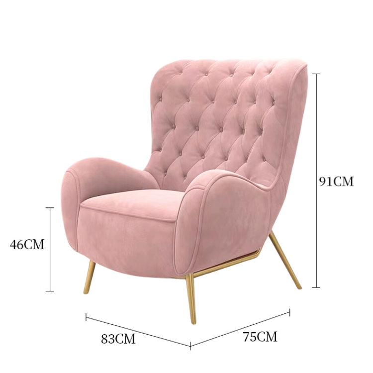 ヨーロピアンフェミニンシングルソファ