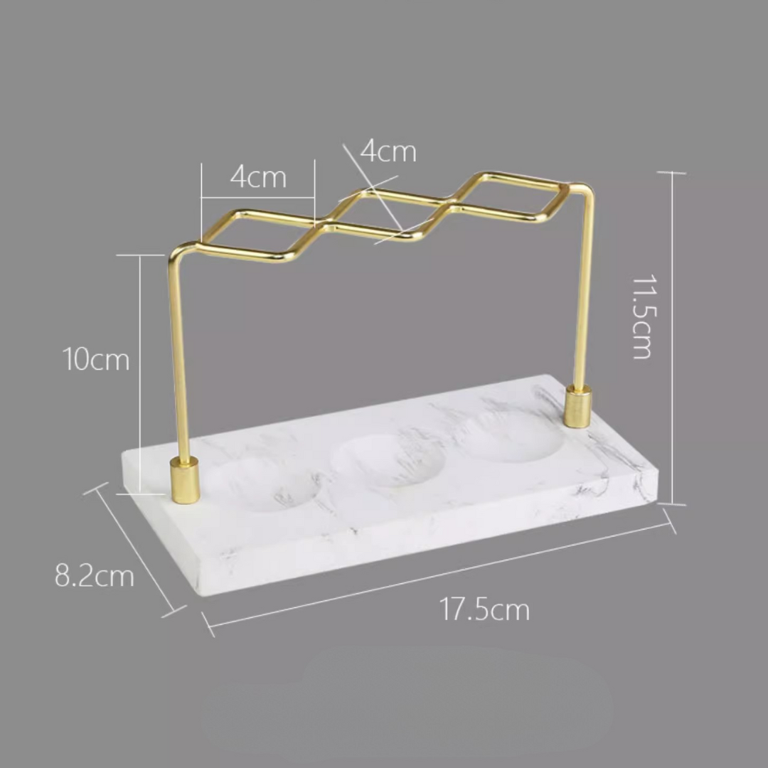 大理石調ゴールドメイクブラシスタンド