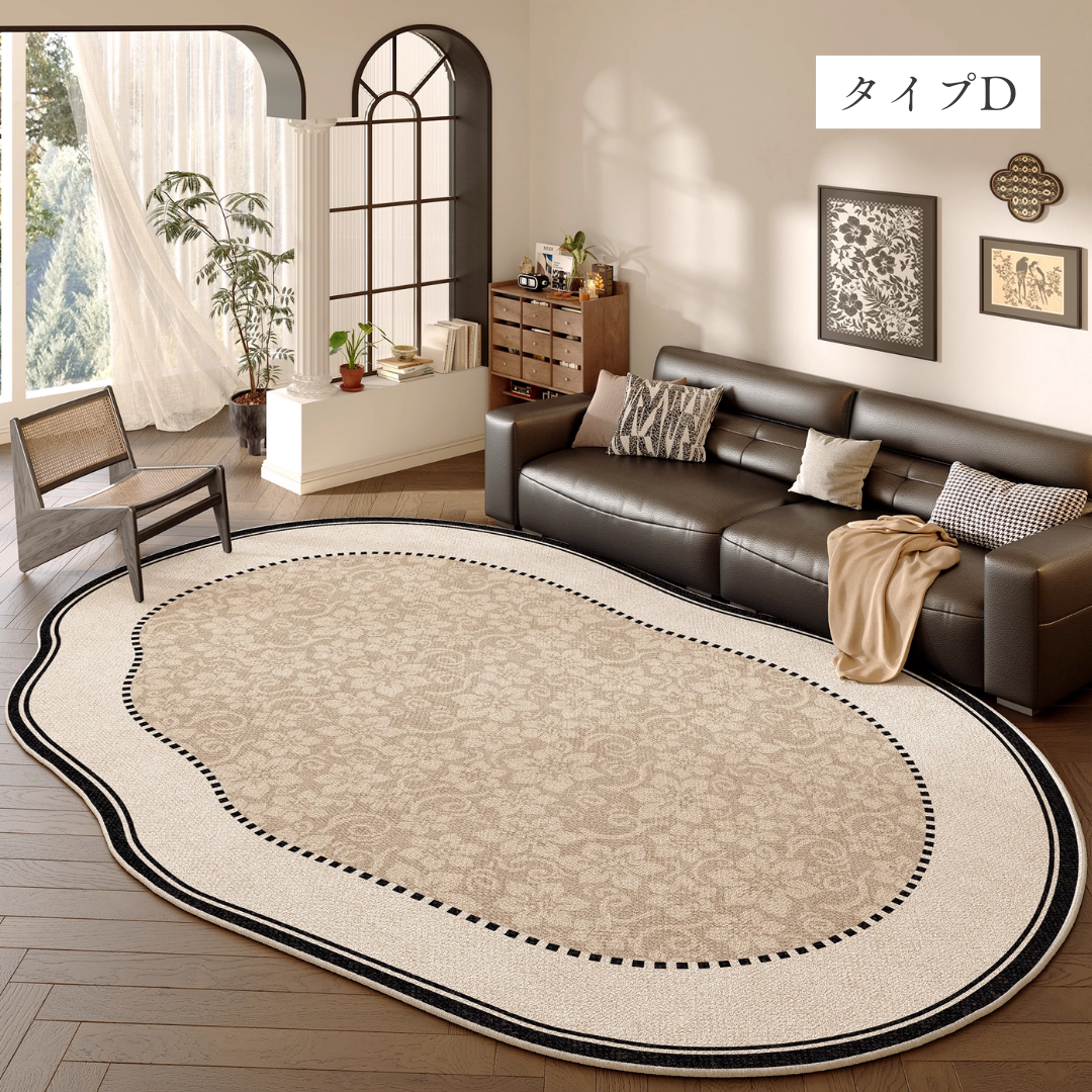 クラシックボタニカルシルエットラグ