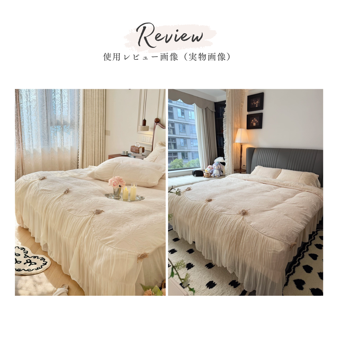 【早割対象】フリルロマンティックベッドリネンセット