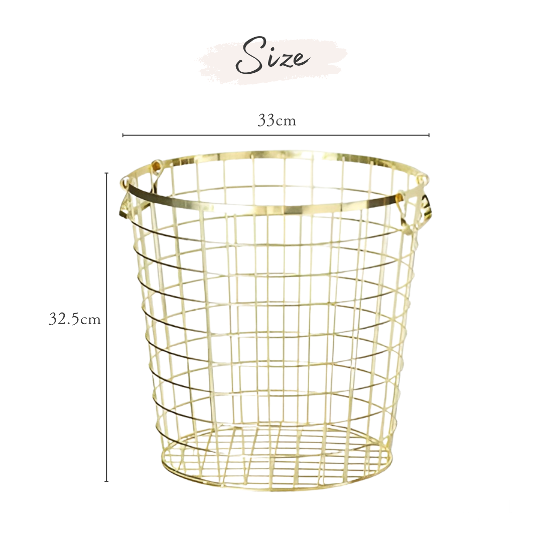 ライトゴールドワイヤーバスケット