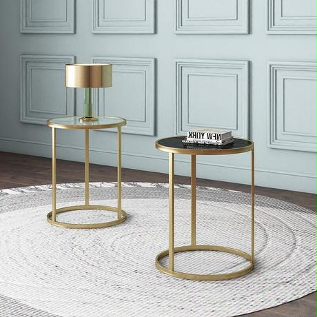 ガラスサイドテーブル(2カラー)