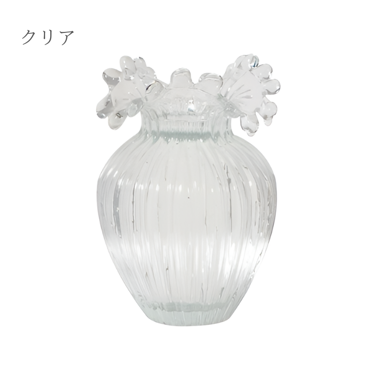 ユニークガラスフラワーベース