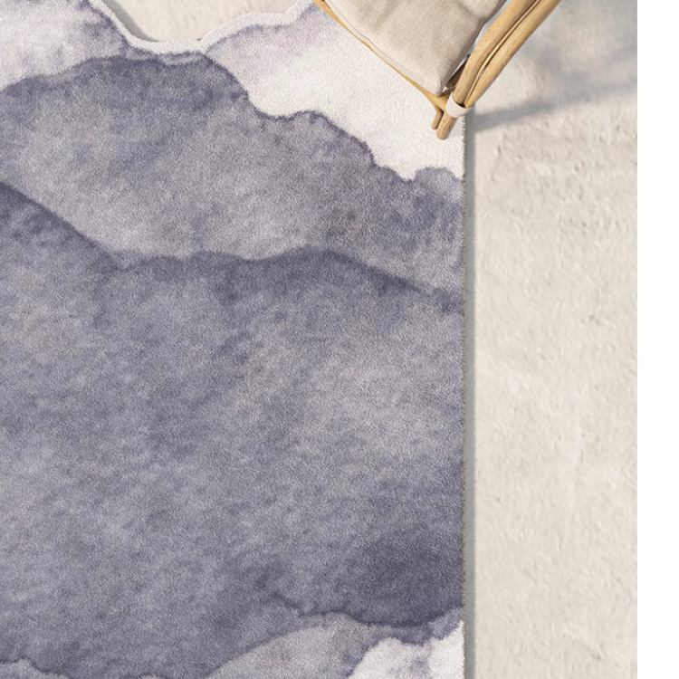 モダンインクペインティングラグ