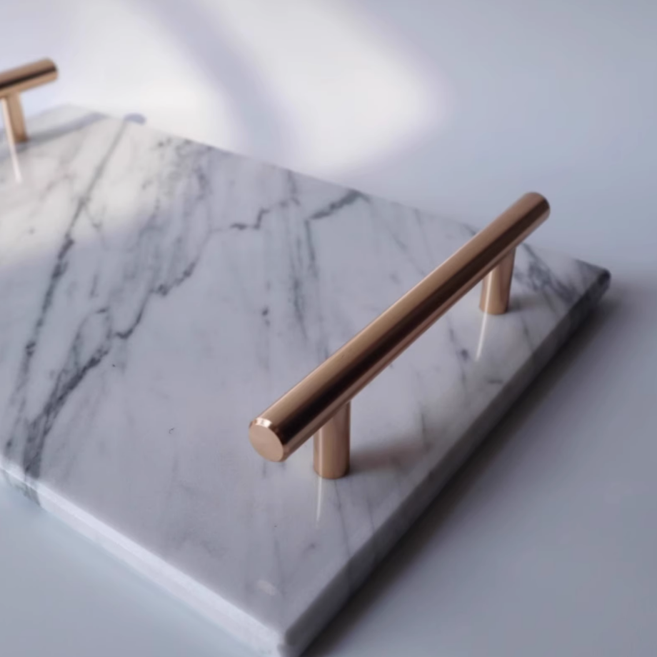 大理石モダンジュエリーゴールドバートレイ