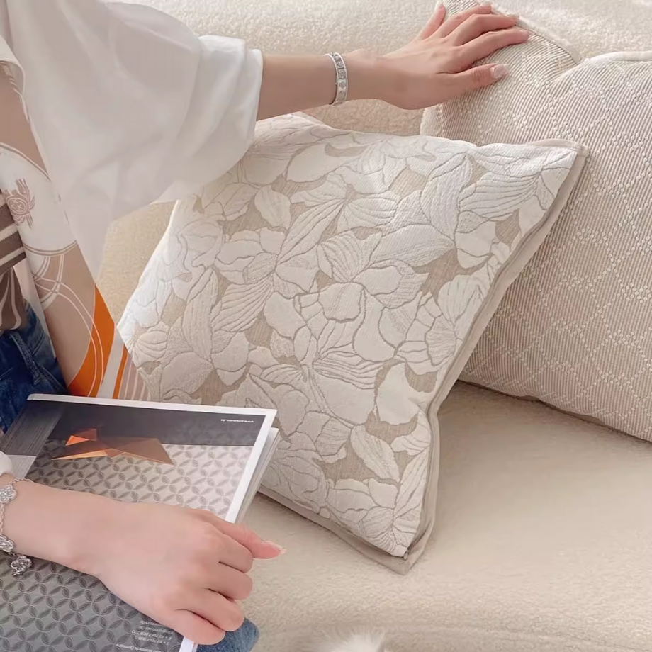 ナチュラルフレンチクッションカバー