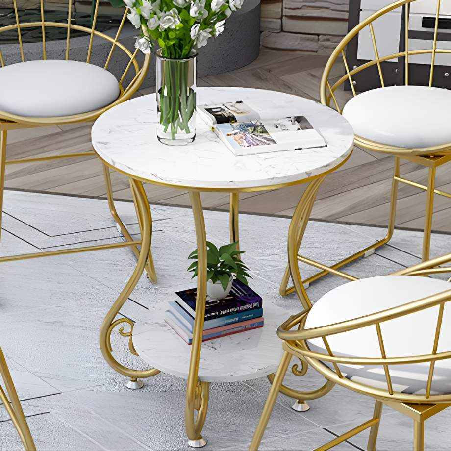 北欧ラグジュアリー大理石風サイドテーブル