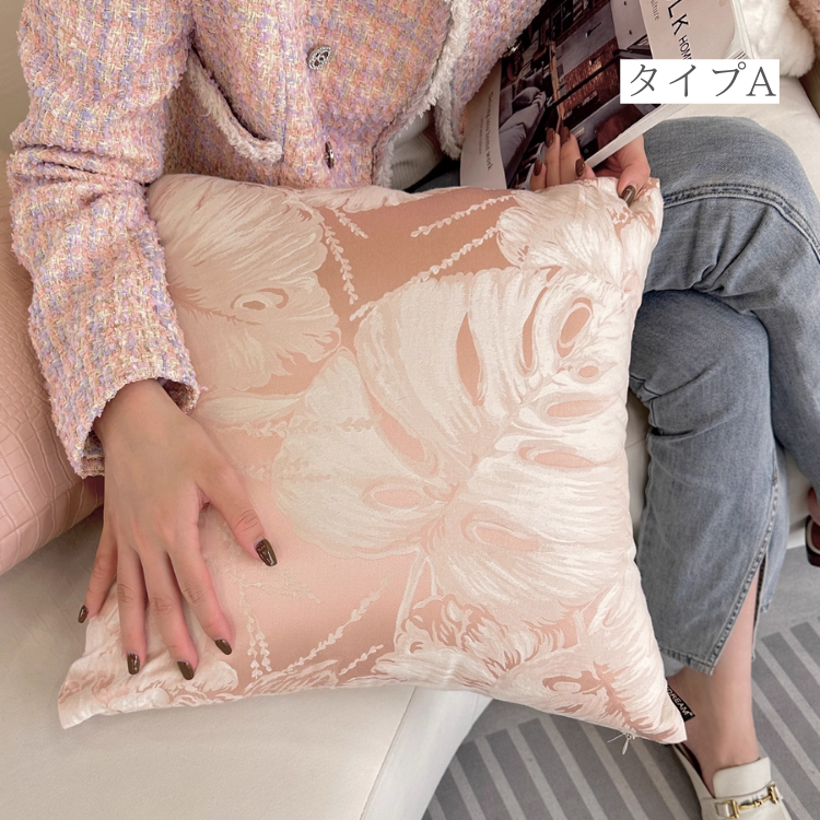 ゴージャスローズピンククッションカバー