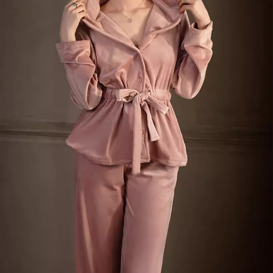 フェミニンベロアバスルームウェア