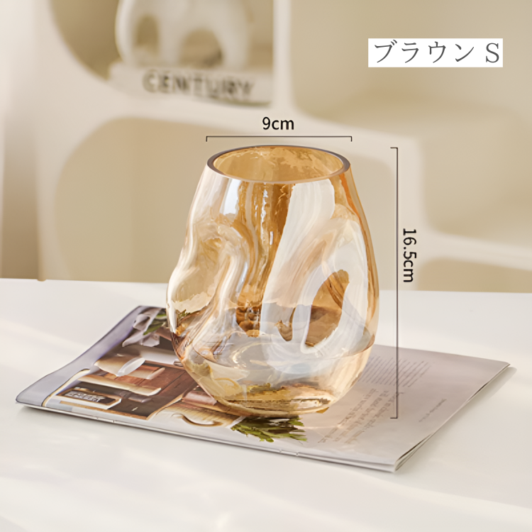 ハイエンドガラスフラワーベース