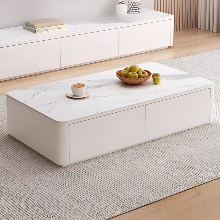 マーブル調ラグジュアリアスローテーブル