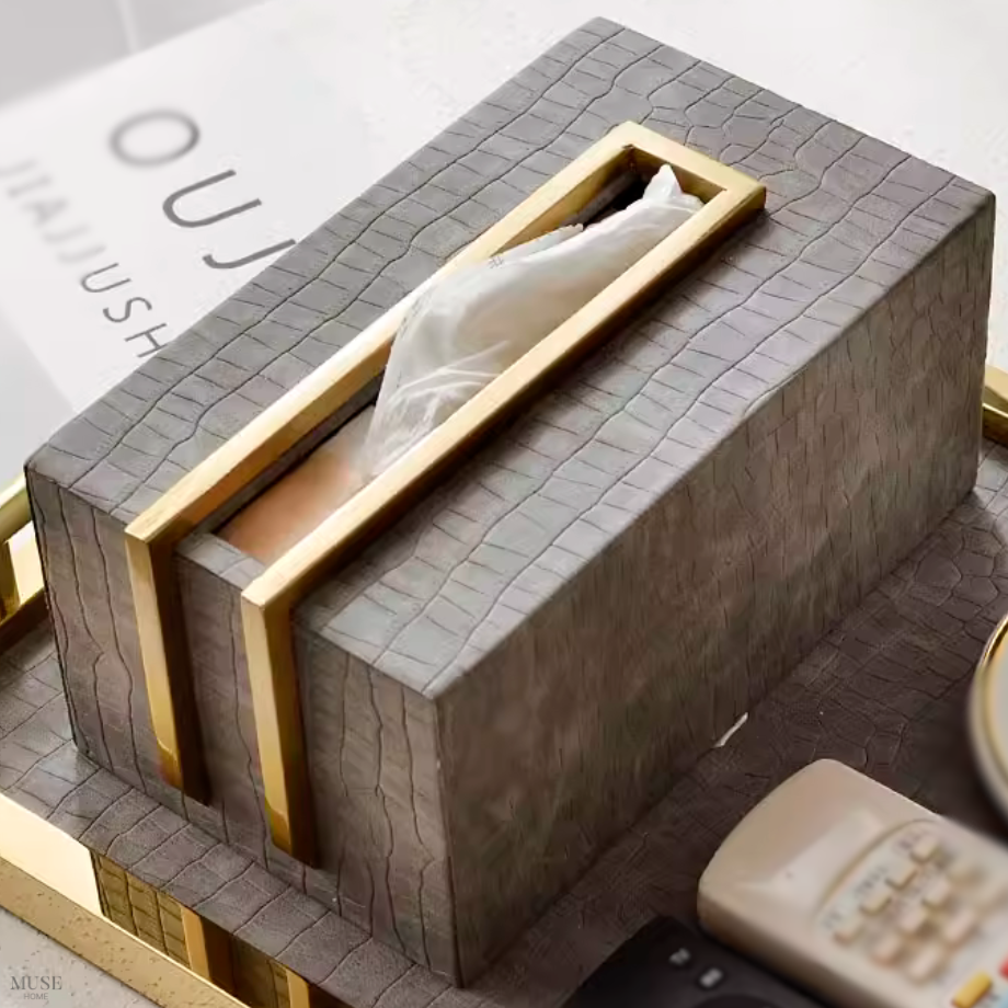 ハイエンドフェイクレザーティッシュケース