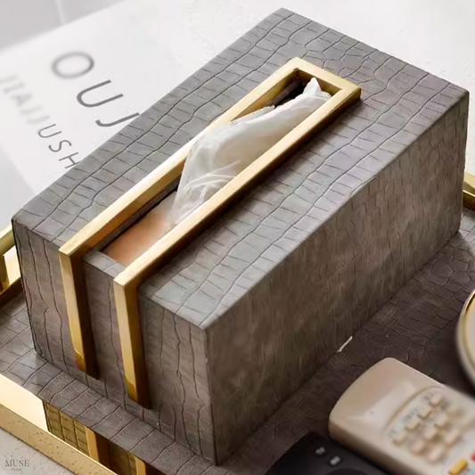 ハイエンドフェイクレザーティッシュケース