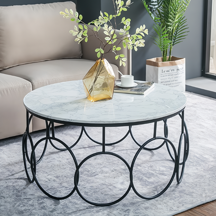 エレガントサークルコーヒーテーブル