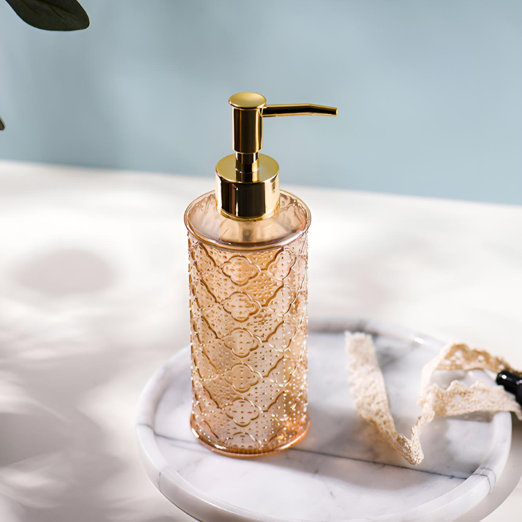 北欧風レトロガラスソープボトル