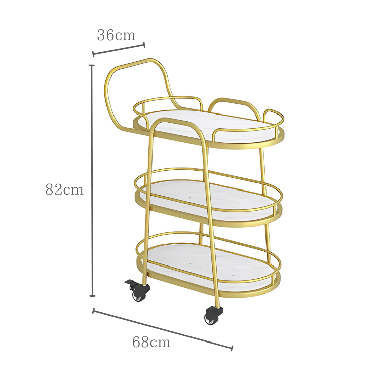 エクセレント大理石キッチンワゴン