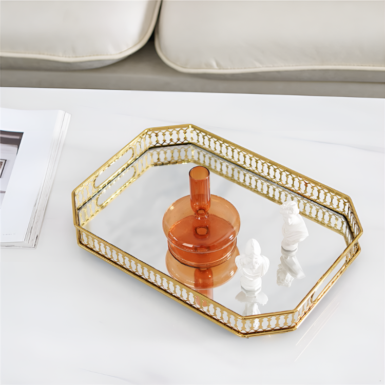 北欧風ラグジュアリーミラートレイ