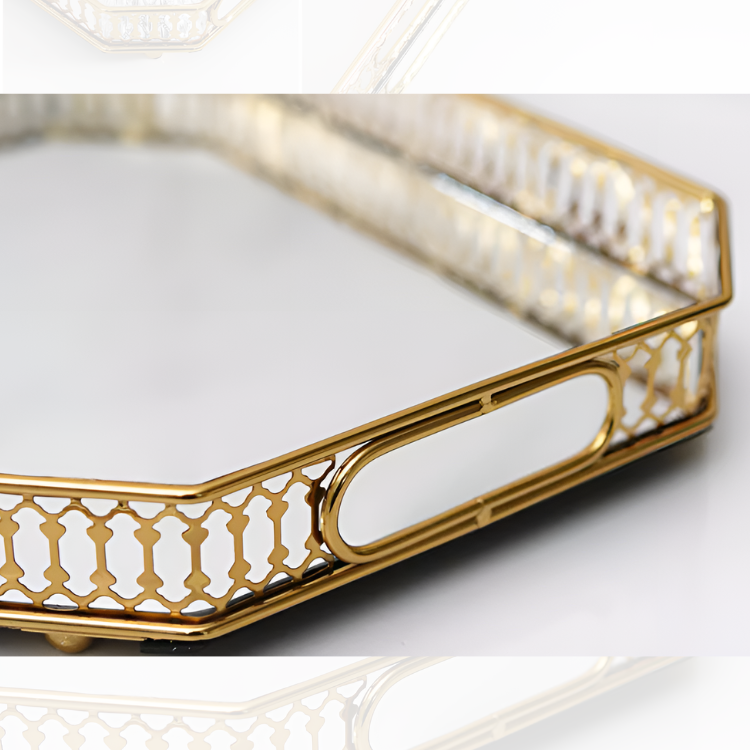 北欧風ラグジュアリーミラートレイ