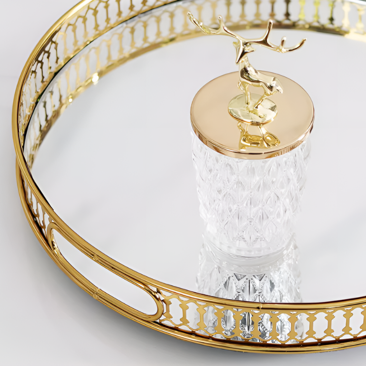 北欧風ラグジュアリーミラートレイ