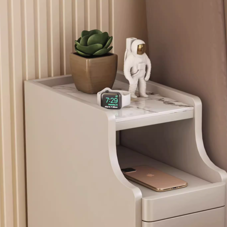 グレージュベッドサイドキャビネット