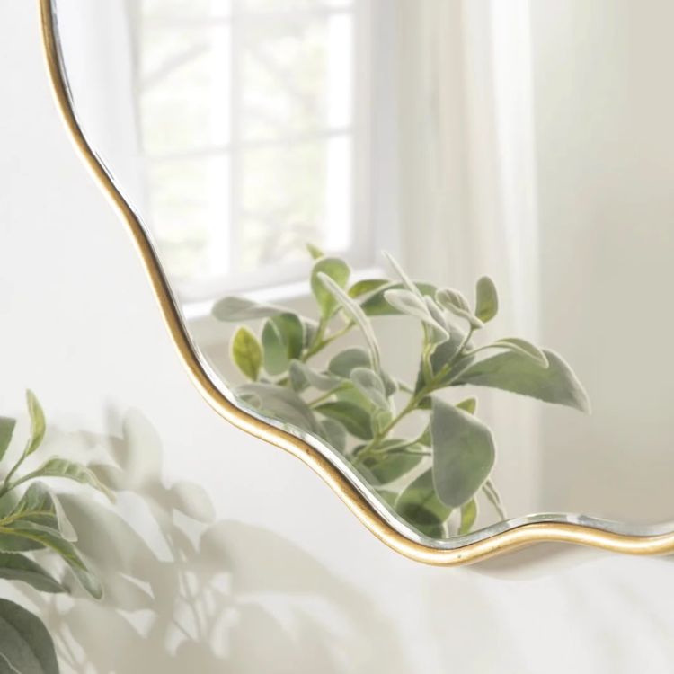 ウェーブラウンドウォールミラー