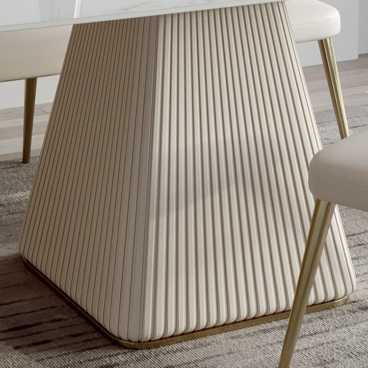 ラグジュアリーライトスクエアダイニングセット