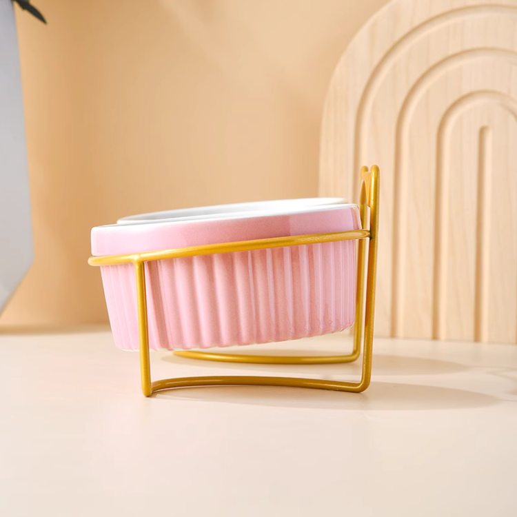 猫耳デザインフェミニンペットフードボウル