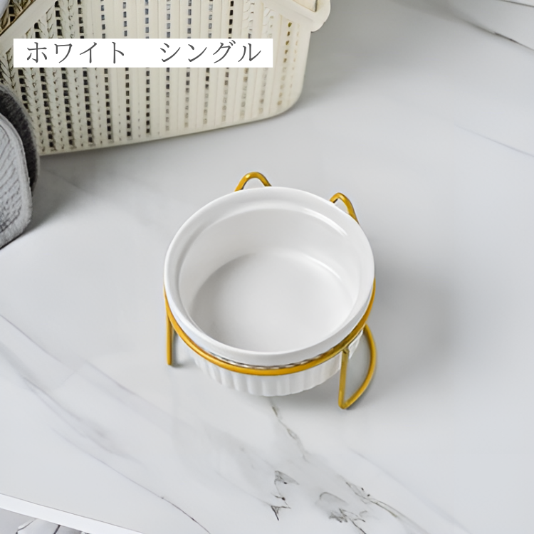 猫耳デザインフェミニンペットフードボウル