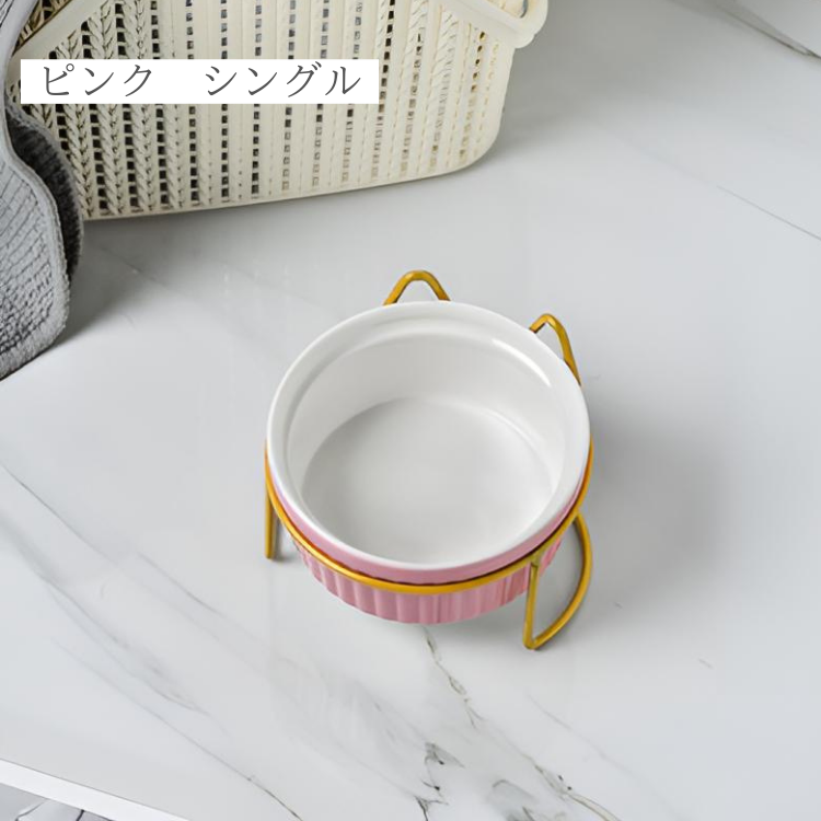 猫耳デザインフェミニンペットフードボウル