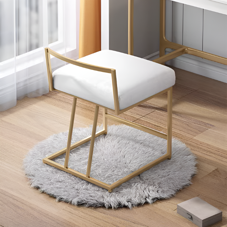 【即納商品】ホワイト×ゴールドドレッサーチェア