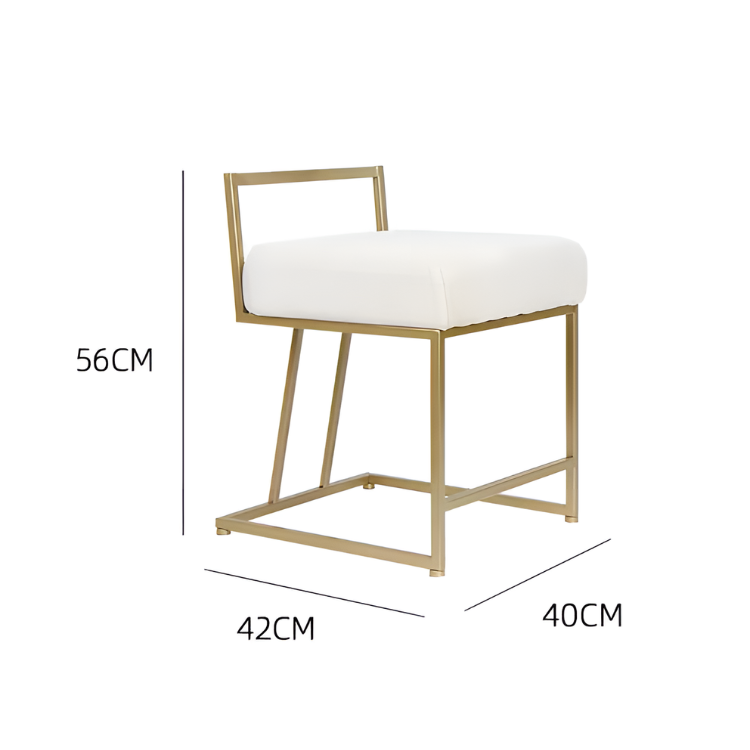 【即納商品】ホワイト×ゴールドドレッサーチェア