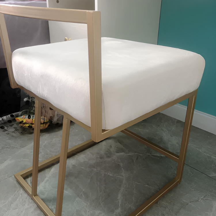 【即納商品】ホワイト×ゴールドドレッサーチェア