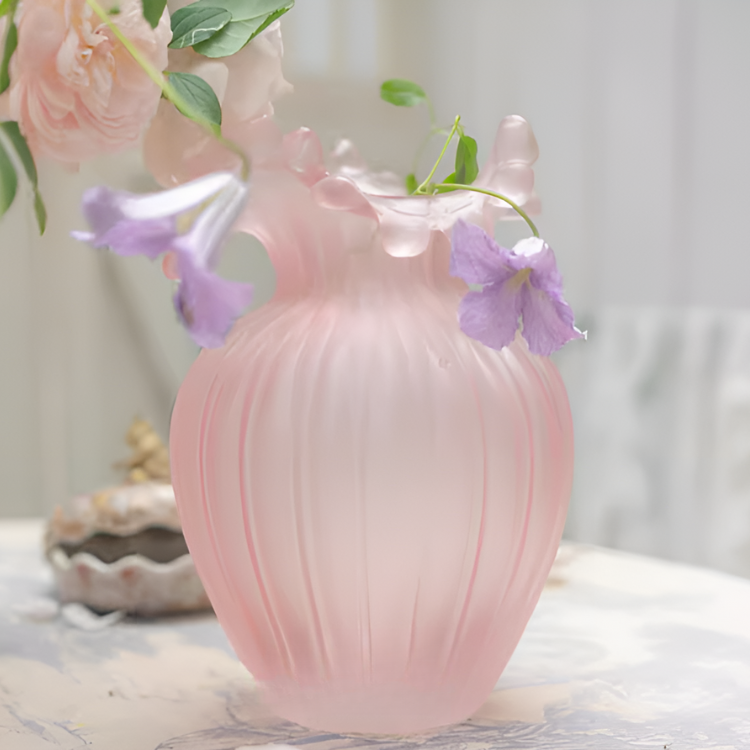 ユニークガラスフラワーベース