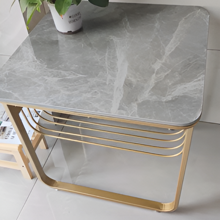 マーブル調スクエアコンパクトテーブル