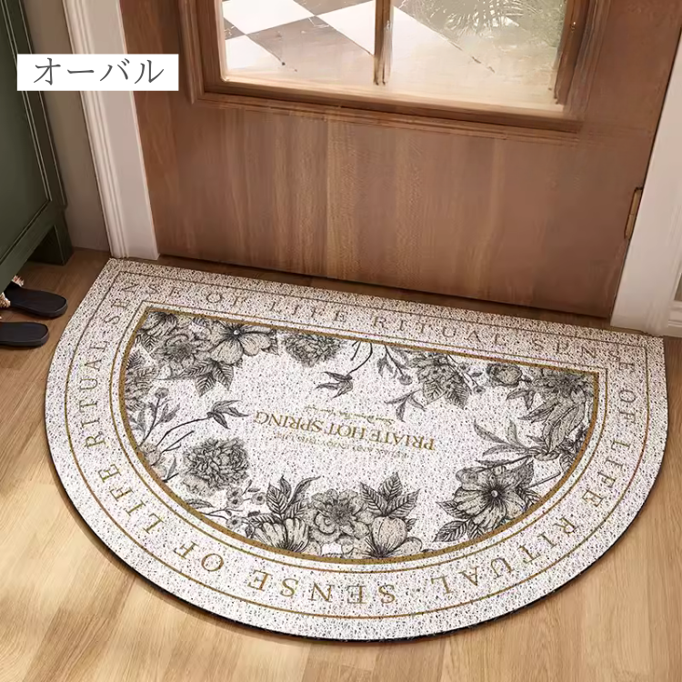 クラシックボタニカル玄関マット