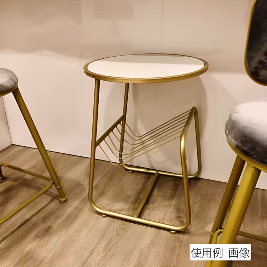 ライトラグジュアリーゴールドソファサイドテーブル