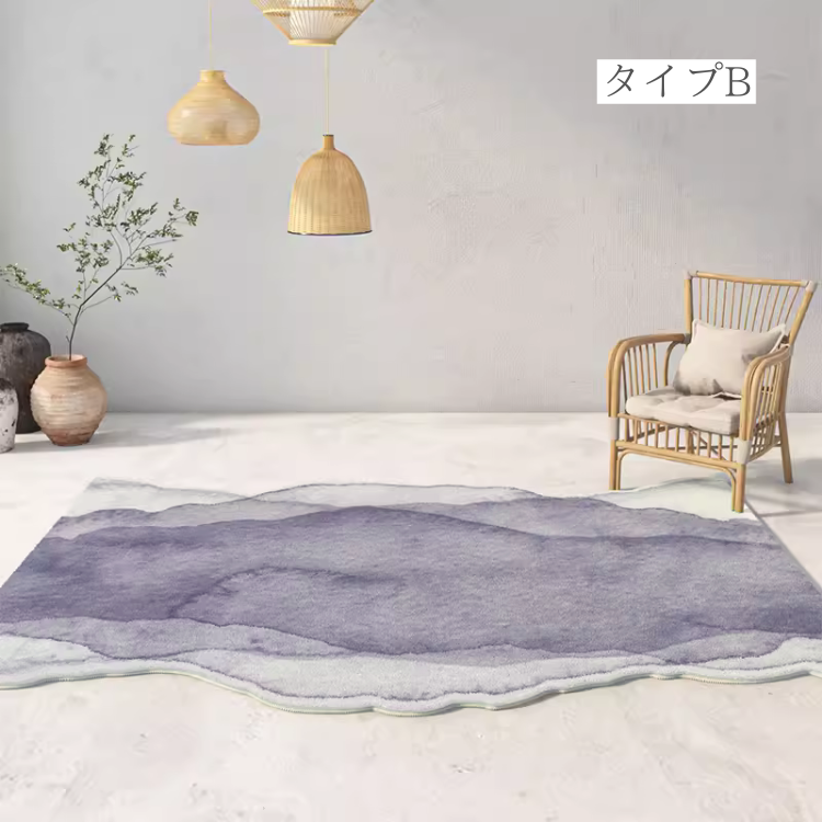 モダンインクペインティングラグ