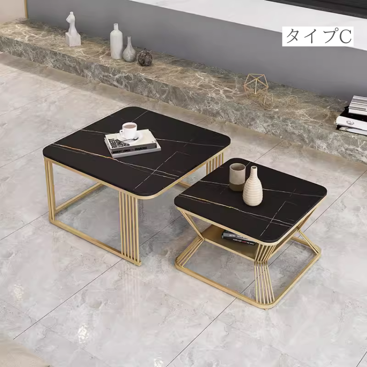 大理石風リッチコーヒーテーブル