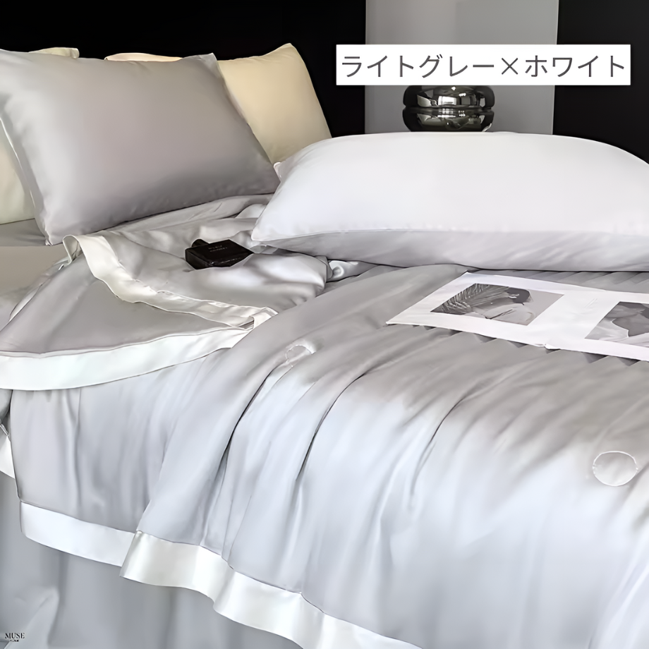 ライトラグジュアリークールキルトベッドリネンセット