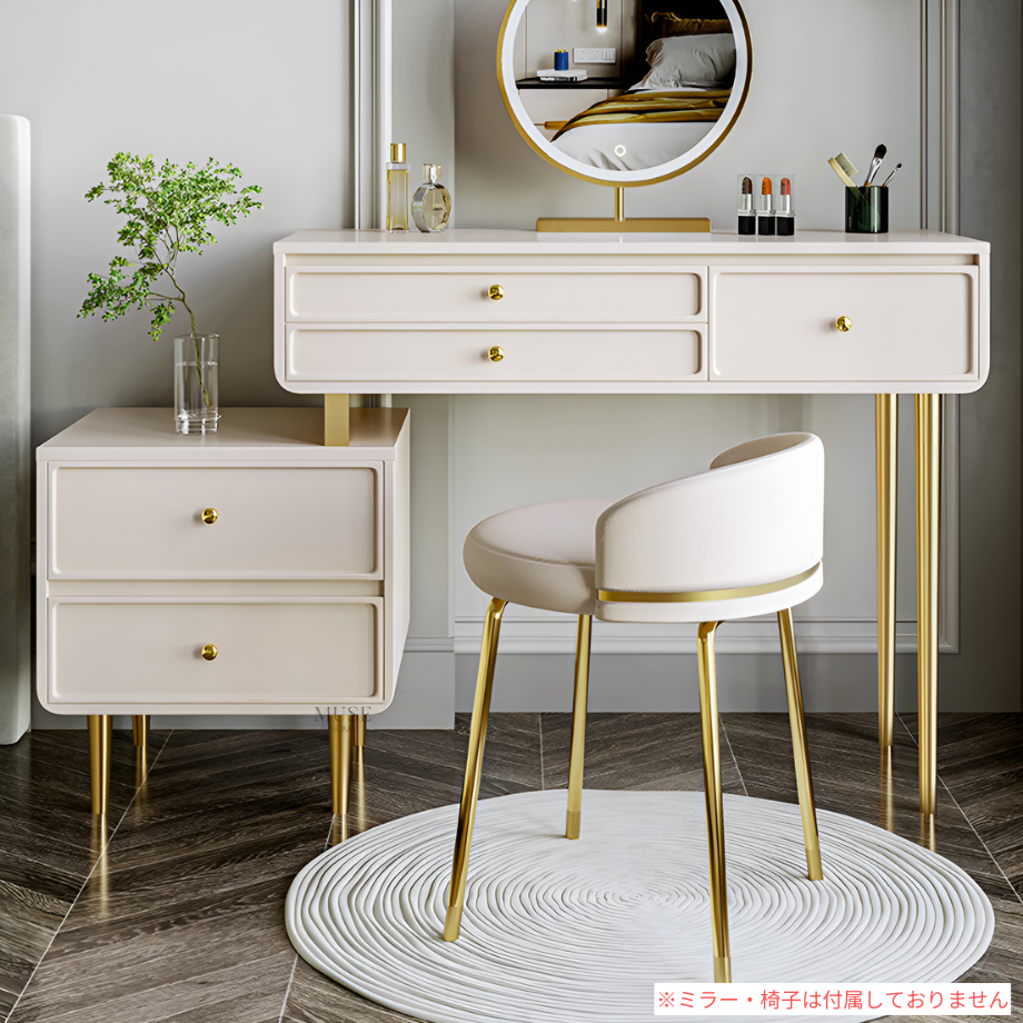 ソフトモダンクリームドレッシングテーブル
