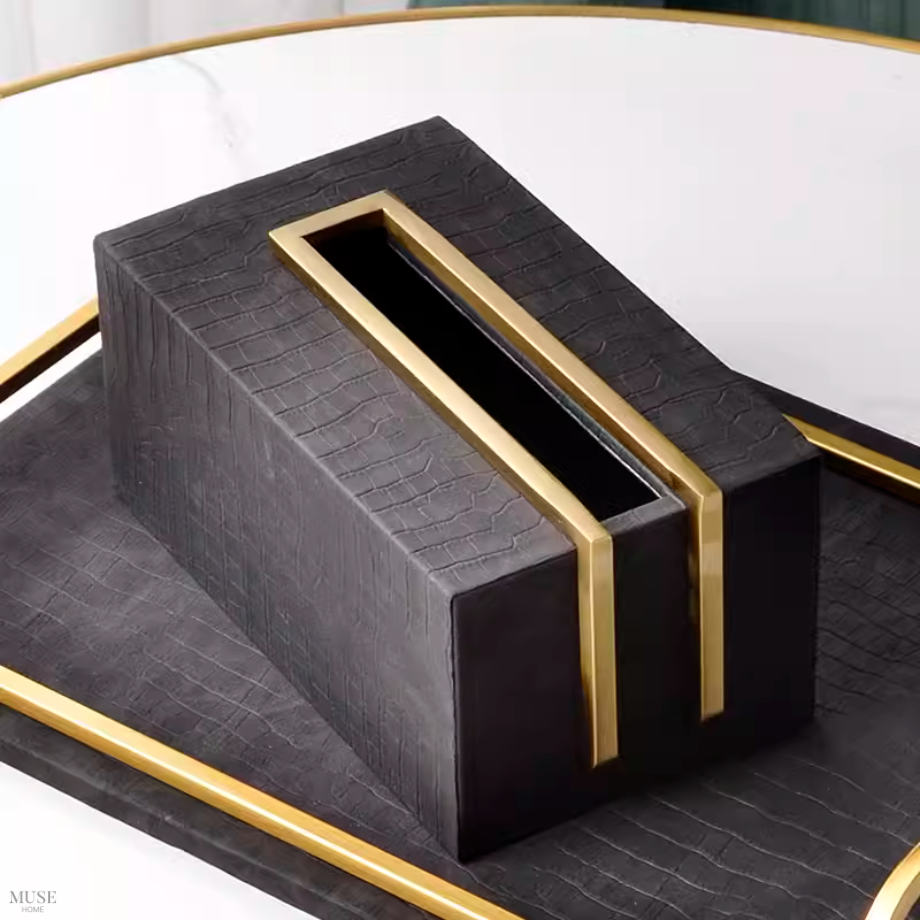 ハイエンドフェイクレザーティッシュケース