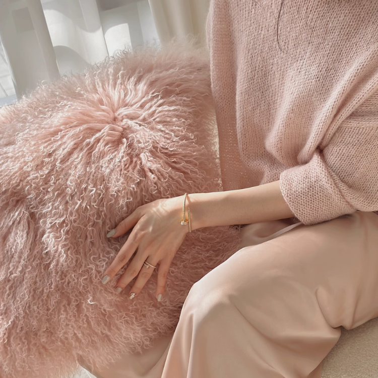 ゴージャスローズピンククッションカバー