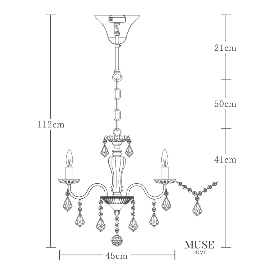 【即納】ラグジュアリーエトワールシャンデリア（6灯）