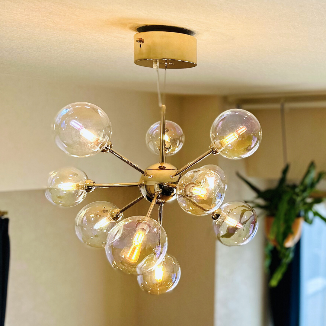 【即納】オーロラガラスボールペンダントライト