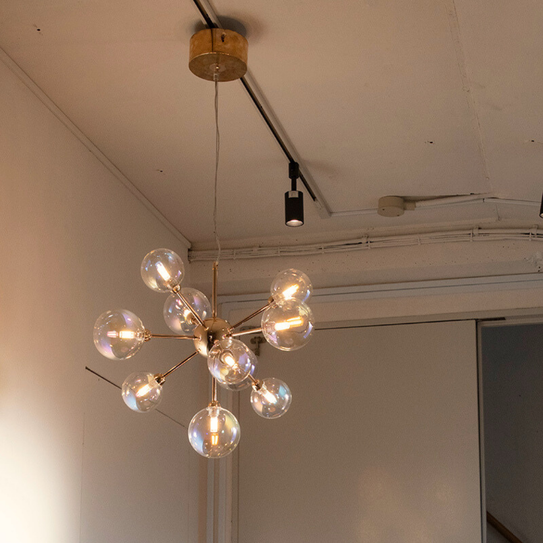 【即納】オーロラガラスボールペンダントライト