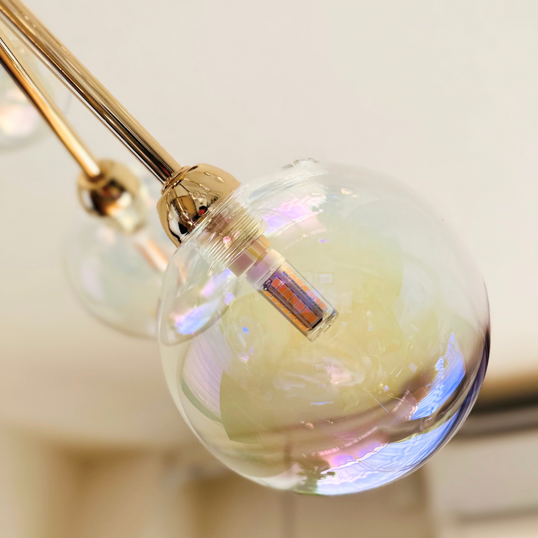 【即納】オーロラガラスボールペンダントライト