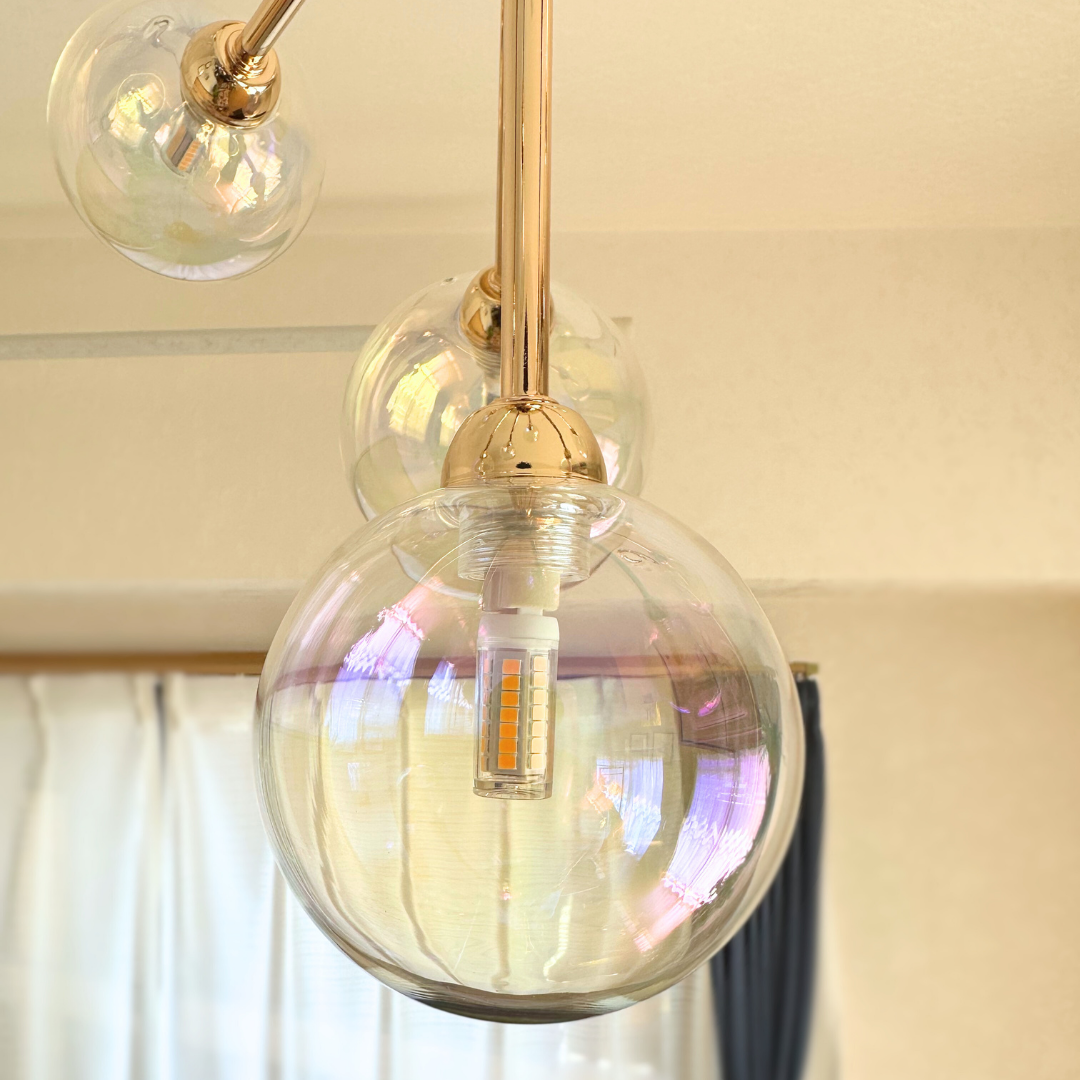 【即納】オーロラガラスボールペンダントライト