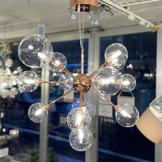 【即納】クリアガラスボールペンダントライト