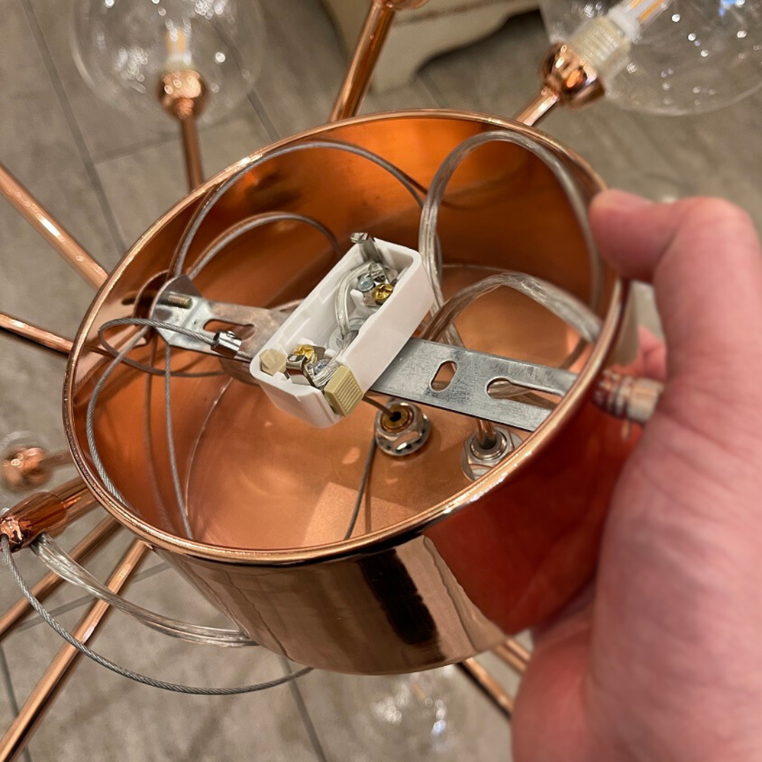 【即納】クリアガラスボールペンダントライト